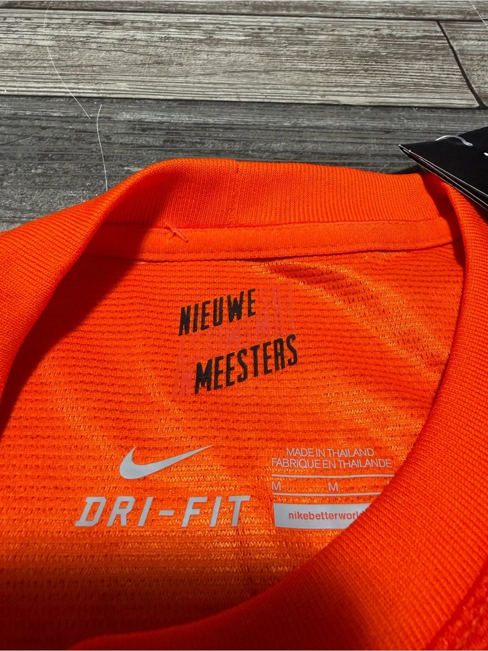 Nike Dri Fit KNVB Netherlands Soccer Jersey Men’s M Orange Short Sleeve READ